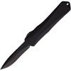 Heretic Knives Manticore S OTF Automatic (H0336APUCF) - 2.60" Black Elmax Drop Point Plain Edge Blade, Black Aluminum Front Handle, Purple and Black Carbon Fiber Back Handle