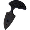 Heretic Sleight Push Dagger Fixed Blade (H0508ABRKBLU) - 2.8" CPM-20CV Battleworn Black Double Edge Dagger, Breakthrough Blue Anodized Aluminum Handle, Black Kydex Sheath with Tek-Lok