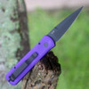 Pro-Tech Godson Automatic - PURPLE (721-Purple) - 3.15" 154CM Satin Stiletto Blade, Purple Aluminum Handle