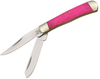Rough Ryder Tiny Trapper - 440A Stainless Steel Clip and Spey Blade, Pink Smooth Bone (RR839) Pink Lemonade