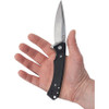 Case Marilla Frame Lock Knife (25884) - 3.4" CPM-20CV Stonewashed Drop Point Blade, Black Anodized Aluminum Handle with Black G-10 Inlay