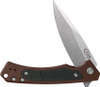 Case Marilla Frame Lock Knife (25885) - 3.4" S35VN Stonewashed Drop Point Blade, Brown Anodized Aluminum Handle with Black G-10 Inlay