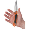 Case Marilla Frame Lock Knife (25886) - 3.4" S35VN Stonewashed Drop Point Blade, Orange Anodized Aluminum Handle with Black G-10 Inlay