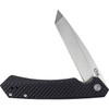 Case Kinzua Flipper Knife (64684) - 3.4" CPM-S35VN Tanto Point Blade, Black Textured Anodized Aluminum Handle