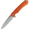 Case Kinzua Flipper Knife (64696) - 3.4" CPM-S35VN Spear Point Blade, Orange Anodized Aluminum Handle