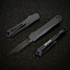 Heretic Manticore S OTF Automatic (H023-6A-T) - 2.62" CPM-MagnaCut DLC Tanto Blade, Black Aluminum Handle, DLC Hardware and Button and Black Pocket Clip