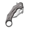 Civivi Incisor II (C16016B3) 2.02" Satin Nitro-V Karambit Plain Blade, Gray Aluminum Handle, Button Lock