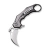 Civivi Incisor II (C16016B3) 2.02" Satin Nitro-V Karambit Plain Blade, Gray Aluminum Handle, Button Lock