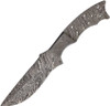 Knife Blade Drop Point Knife Blank (BL136D) 3" Damascus Drop Point Plain Blade, Full Damascus Tang