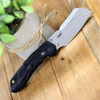 Kershaw Launch 14 (KS7850RDSW) 3.375" CPM-154 Stonewashed Cleaver Plain Blade, Black Anodized Aluminum Handle w/ Black and Red Carbon Fiber Onlay