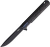 Tekto F2 Bravo (TKTF2CBLBK1) 3.10" Black Oxide Coated D2 Drop Point Plain Blade, Carbon Fiber Handle, Blue Titanium Accents