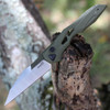 Kershaw Launch 13 Automatic Knife (7650OL)- 3.50" Satin CPM-154 Wharncliffe Blade, OD Green Aluminum Handle