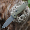 Benchmade CLA Auto (4300BK-02) 3.4" Magnacut Drop Point Plain Blade, OD Green G-10 Handle