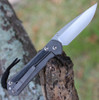 Chris Reeve Knives Sebenza 31 Black Canvas Micarta Inlays - 3.6" Stonewash CPM-MagnaCut) L31-1200, Date of Birth August 15, 2023