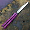 Squid Industries Krake Raken V3 (KrakeRakenV3PurBow) 4.50" AEB-L Satin Bowie Plain Blade, Purple Aluminum Handle