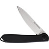 Karbon Knives Tidbit (KARB106) 3" Bohler N690 Satin Drop Point Plain Blade, Black PVD Coated Stainless Steel Handle