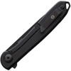Karbon Knives Tidbit (KARB107) 3" Bohler N690 Black Drop Point Plain Blade, Black PVD Coated Stainless Steel Handle