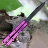 Squid Industries Krake Raken V3 (KrakeRakenV3PurInkBow) 4.50" AEB-L Black Bowie Plain Blade, Purple Aluminum Handle