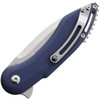 Begg Knives Mini Glimpse (BG001) 3" D2 Satin Drop Point Plain Blade, Contoured Gray G-10 Handle