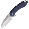 Begg Knives Mini Glimpse (BG001) 3" D2 Satin Drop Point Plain Blade, Contoured Gray G-10 Handle