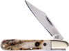 Hen & Rooster Folding Hunter (HR251DS) German Stainless Steel Mirror Polished Clip Blade, Deer Stag Handle