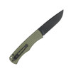 CobraTec Knives Vorpal Hidden Release CTKCTVORPALODG, 3" D2 Titanium Coated Steel Drop Point Plain Black Blade, Olive Drab Green Textured Aluminum Handle