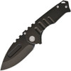 Medford Praetorian T Framelock (MD0293PD30PV) 3.5" Black PVD Coated 3V Drop Point Plain Blade, Black PVD Coated Titanium Handle, Silver Hardware