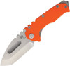 Medford Praetorian Genesis Framelock (MD11DTT11TM) 3.75" Satin D2 Tanto Plain Blade, Orange G-10 Front Handle, Tumbled Titanium Back Handle Silver Hardware