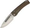 Medford Slim Midi Framelock (MD201STD36A1) 3.6" Tumbled S35VN Drop Point Plain Blade, Bronze Anodized Titanium Handle Handle Silver Hardware