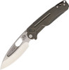 Medford Infraction Framelock (MD031ST30TM) 3.6" Tumbled S35VN Drop Point Plain Blade, Bronze PVD Coated Titanium Front Handle, Tumbled Titanium Back Handle, Silver Hardware
