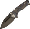 Medford Micro Praetorian Framelock (MD008SPD03A2) 2.8" Black PVD Coated S35VN Tanto Plain Blade, Flamed Anodized Titanium Handle, Silver Hardware