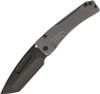 Medford Slim Midi Framelock (MD201SPT01TM) 3.6" Black PVD Coated S35VN Tanto Plain Blade, Tumbled Titanium Handle Handle Black Hardware