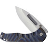 Medford Knife & Tool Praetorian Slim Frame Lock (MD208STD03A2)- 3.25" Satin CPM-S35VN Drop Point Blade, Flamed Titanium Handle