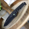 Medford Praetorian Slim (MK208SPT30PVTICI-Q4) 3.25" CPM-S45VN Black PVD Coated Tanto Plain Blade, Black PVD Coated Titanium Handles, Geen/Blue Anodized Harware, Green/Blue Anodized Clip, Waterproof Case