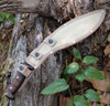 ESEE Knives Expat Jaraca Kukri (ESEE-KUKRI) 11.50" 1075 Carbon Steel Kukri Plain Blade, Walnut Wood Handle, Khaki Condura Sheath