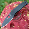 Spyderco Bodacious C263GPBK - 3.66" Black DLC CPM-S30V Plain Blade, Black Smooth G-10 Scales Handle