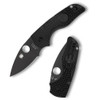 Spyderco Lil’ Native Lightweight C230SBBK - 2.43" Black DLC CTS BD1N Serrated Blade (SpyderEdge), Black FRN Handle