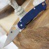 Spyderco Para Military 2 (C81GPCBL2) - 3.45" Satin CPM-SPY27 Plain Blade, Cobalt Blue Peel-ply G-10 Handle