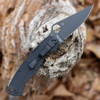 Spyderco Para Military 2 Salt (C81GMCBKP2) - 3.45" Black DLC CPM-MagnaCut Plain Blade, Caribbean Bi-Directional Texture G-10 Handle