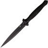 Begg Knives Filoso Dagger Fixed Blade Knife (BG026)- 6" Black Titanium Coated 1095HC Dagger Blade, Black Injection Molded Nylon Handle