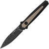 Kershaw Launch 15 Automatic Knife (7950DAM) - 3.5" Damascus Spear Point Blade, Black Aluminum w/Micarta Inlay Handles