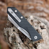 Heretic Knives Jinn Slip Joint Folder (H013-2A-CF) - 3.0" Stonewash CPM-MagnaCut Wharncliffe Blade PlainEdge, Carbon Fiber Handle with Stainless Hardware