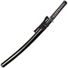 Cold Steel Wakizashi Warrior Series Sword (CS88BWW) 21" 1060 Satin Plain Standard Blade, Ray Skin Handle with Black Nylon Braid and Brass Menuki, Black Lacquered Wood Scabbard