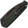 Medford Knife Praetorian Swift (MD206SPT40AG) 3.25" S45VN Black PVD Coated Tanto Plain Blade, Green Anodized Aluminum Handle, Black Nylon Zippered Case