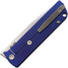 Medford Knife The Antik (MD2144TD37A2) 3.75" CPM-S45VN Satin Drop Point Plain Blade, Blue Titanium Handle