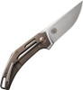 WE Knife Speedliner Flipper Knife (WE22045C-2) - 3.39" Hand Rubbed Satin CPM 20CV Blade, Bronze Titanium Handle