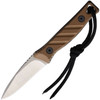 Medford Necromancer Fixed Blade (MD117STQ09KC) 2.25" Tumble Finished S35VN Drop Point Plain Blade, Coyote Brown G-10 Handle, Tan Kydex Neck Sheath