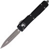 Microtech Ultratech D/E (MCT12210) 3.5" Bohler M390 Apocalyptic Finished Double Edged Dagger Plain Blade, Black Anodized Aluminum