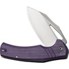 CIVIVI BullTusk (CIVC230173) 3.5" 14C28N Satin Clip Point Plain Blade, Purple G-10 Handle