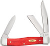 Case Medium Stockman 10762 Smooth Dark Red Bone with Pinched Bolsters (63032 SS)